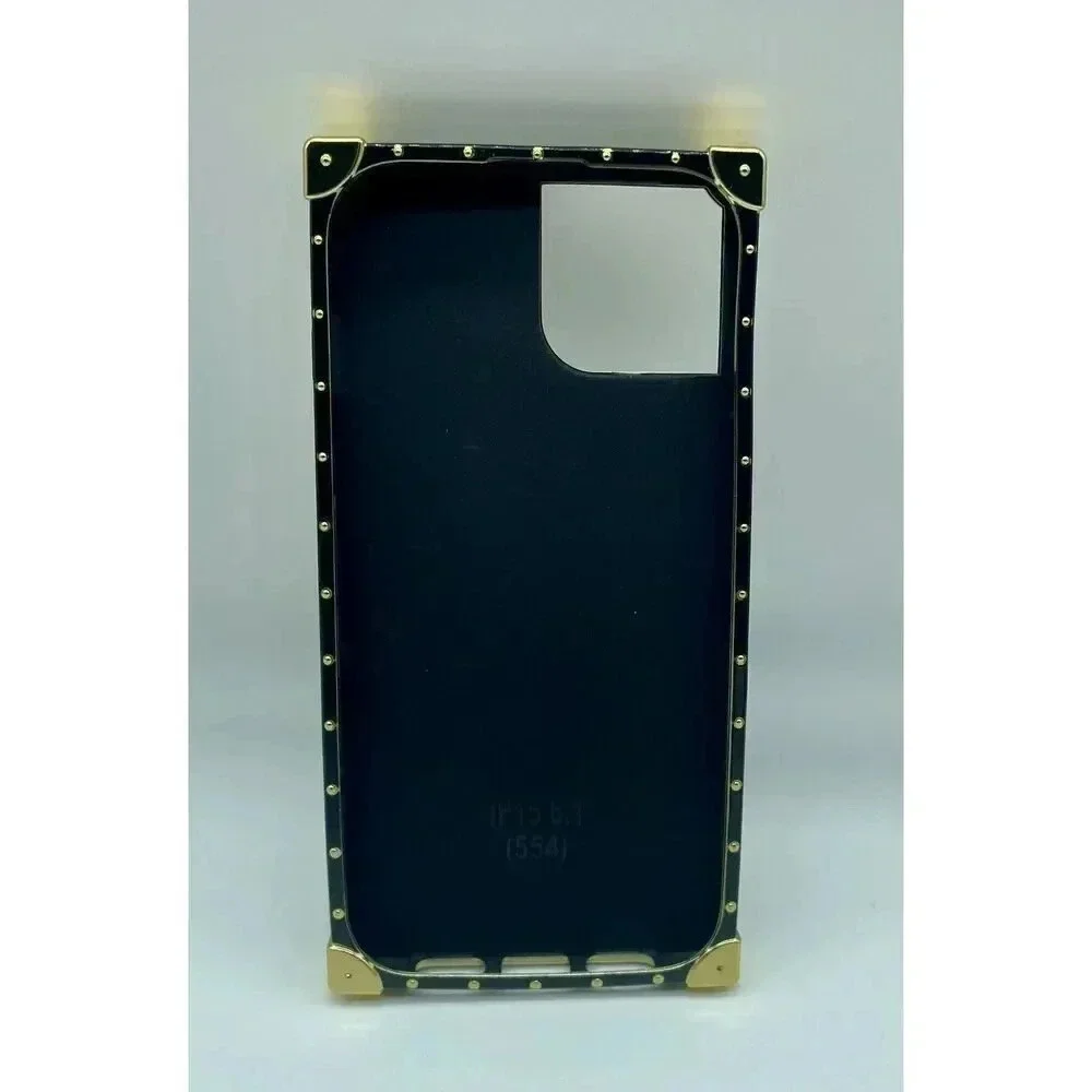 Case Compatible with iPhone 15 Pro Max B Golden Butterfly Princess Square Luxury